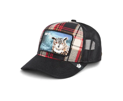 BASEBALL CAP CABIN FEVER PLAID NERO ROSSO GUFO